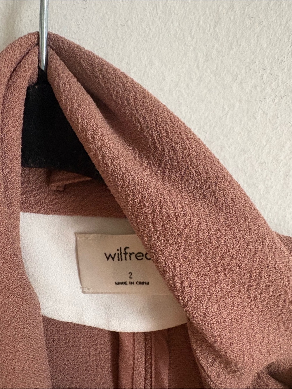 Aritzia Wilfred Sz 2 Chevalier Tan Brown Open Front Flowy Relaxed Blazer - Picture 8 of 10